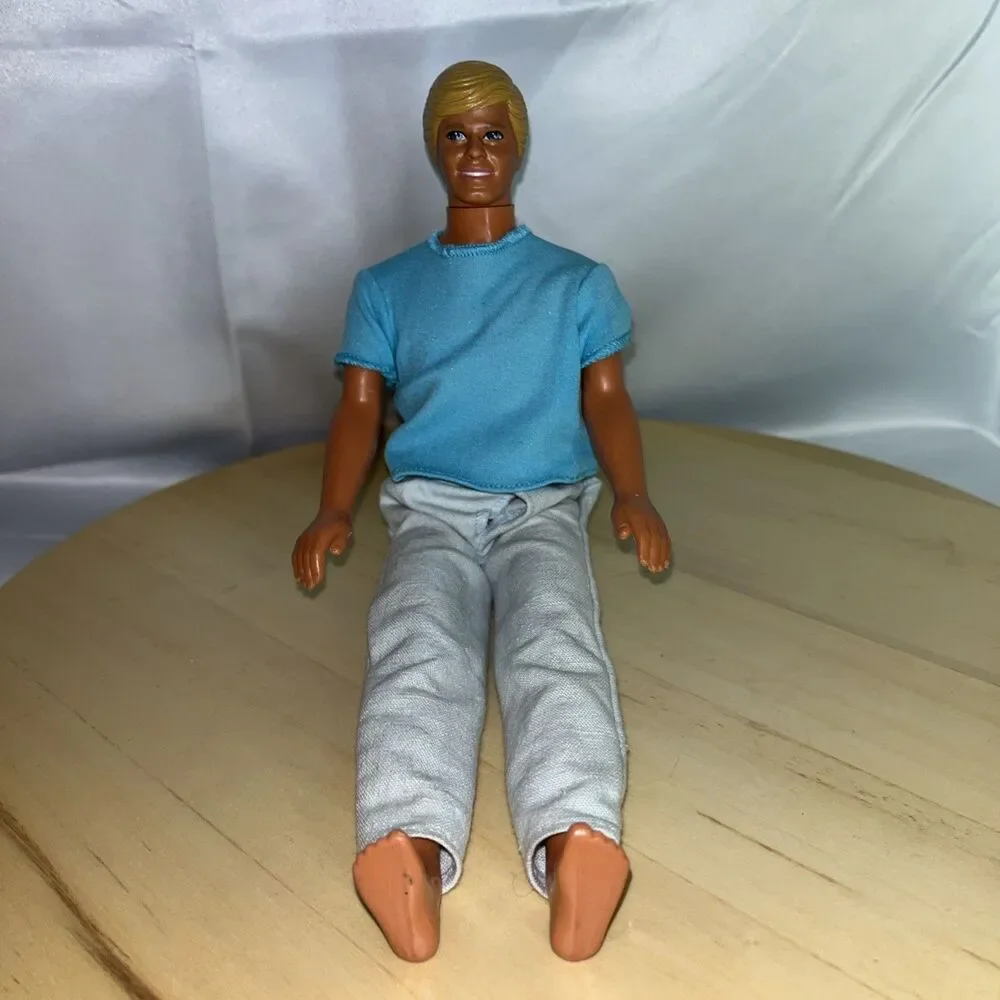 Ken Doll (Barbie) Molded Blonde Hair Blue Eyes 1968 Body/1983 head Vintage